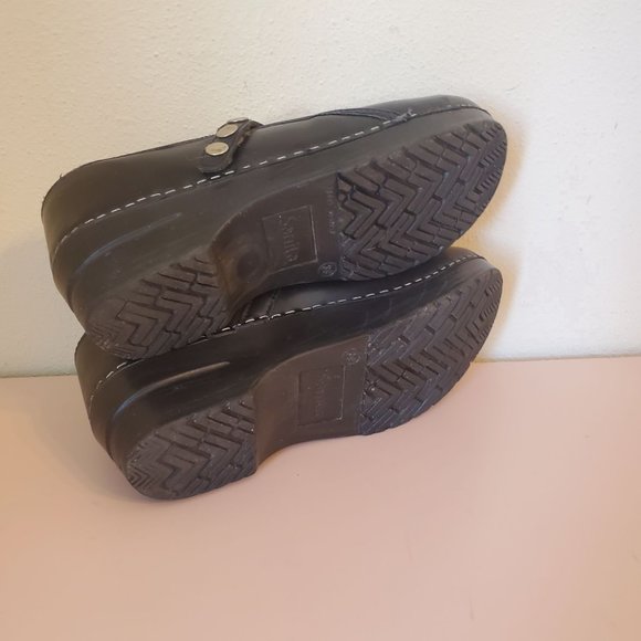 Sanita 39 Clogs Nursing Shoes Comfort‎ Leather Adjustable Snaps 8 - Picture 4 of 8